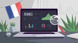 Graphique d'audit SEO montrant l'analyse des performances d'un site web en Bretagne