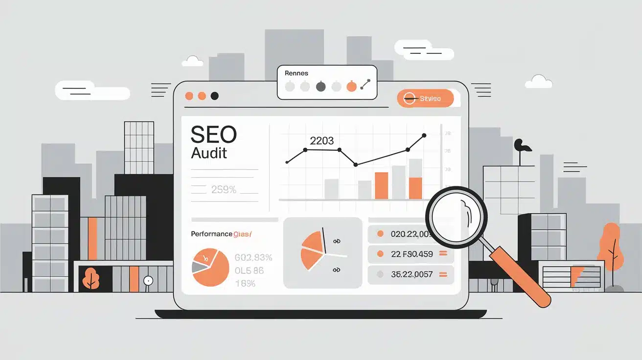 Illustration de la montée d'un site web breton vers la première page de Google grâce à un audit SEO