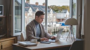 Consultant SEO freelance à Rennes analysant les performances d’un site web