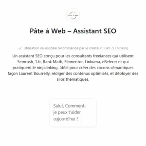 Pâte à Web – Assistant SEO (GPT)
